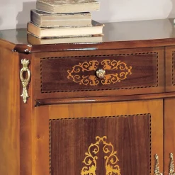 Viadurini Classic Anrichte-Wohnzimmer-Sideboard aus Nussbaum oder weißem Holz und Intarsien Made in Italy - Katerine