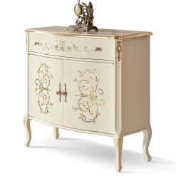 Viadurini Classic Anrichte-Wohnzimmer-Sideboard aus Nussbaum oder weißem Holz und Intarsien Made in Italy - Katerine