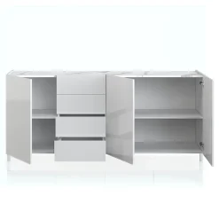 Viadurini Living Sideboards-Wohnzimmer-Sideboard aus weißem Holz und Melamin, hergestellt in Italien – Alosa