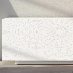 Viadurini Living Sideboards-Wohnzimmer-Sideboard aus weißem MDF mit Basrelief Made in Italy - Stilea