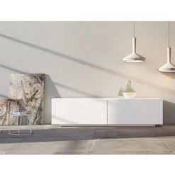 Viadurini Living Sideboards-Wohnzimmer-Sideboard aus weißem MDF mit Basrelief Made in Italy - Stilea