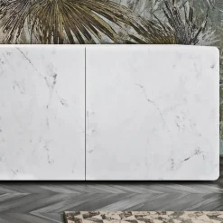 Viadurini Living Sideboards-Wohnzimmer-Sideboard mit 3 Türen in Carrara-Marmor-Finish, hergestellt in Italien – Finn