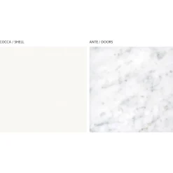 Viadurini Living Sideboards-Wohnzimmer-Sideboard mit 3 Türen in Carrara-Marmor-Finish, hergestellt in Italien – Finn