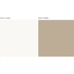 Viadurini Living Sideboards-Wohnzimmer-Sideboard mit 4 Türen aus weißem Glas und Nerz-Finish, hergestellt in Italien – Eva