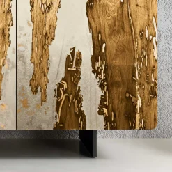 Viadurini Living Sideboards-Wohnzimmer-Sideboard mit 3 Türen in Eichen- und Kunstharzoptik Saturn - Lars