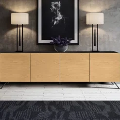 Viadurini Living Sideboards-Wohnzimmer-Sideboard mit 4 Türen in natürlicher Eschenoptik, hergestellt in Italien – Melek