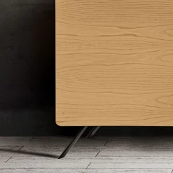 Viadurini Living Sideboards-Wohnzimmer-Sideboard mit 4 Türen in natürlicher Eschenoptik, hergestellt in Italien – Melek