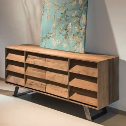 Viadurini Living Anrichte-Wohnzimmer-Sideboard mit 2 zentralen Türen und 6 seitlichen Schubladen - Slide