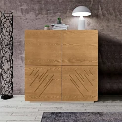 Viadurini Living Sideboards-Wohnzimmer-Sideboard mit 4 Türen in gebeizter Esche, hergestellt in Italien – Viktoria