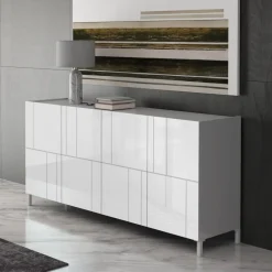 Viadurini Living Sideboards-Wohnzimmer-Sideboard mit 4 Siebdrucktüren Made in Italy - Aringa