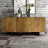 Viadurini Living Sideboards-Wohnzimmer-Sideboard mit 3 Türen in geknoteter Eiche, Country-Optik, hergestellt in Italien – Arne