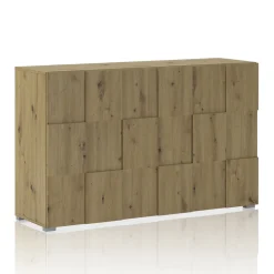 Viadurini Living Sideboards-Wohnzimmer-Sideboard mit 3 Flügeltüren in Eichenoptik – Natrium