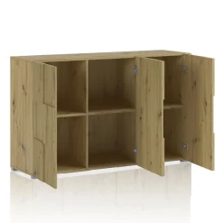 Viadurini Living Sideboards-Wohnzimmer-Sideboard mit 3 Flügeltüren in Eichenoptik – Natrium