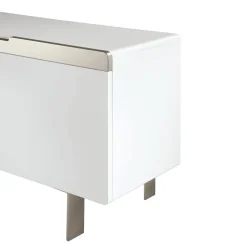 Viadurini Living Sideboards-Wohnzimmer-Sideboard mit 4 MDF-Türen, Weiß- und Nickel-Finish, hergestellt in Italien – Emie
