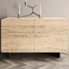 Viadurini Living Sideboards-Wohnzimmer-Sideboard mit 2 Türen in Travertin-Marmor-Finish, hergestellt in Italien – Jon