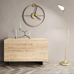 Viadurini Living Sideboards-Wohnzimmer-Sideboard mit 2 Türen in Travertin-Marmor-Finish, hergestellt in Italien – Jon