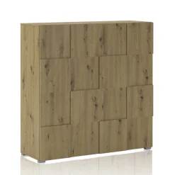 Viadurini Living Sideboards-Wohnzimmer-Sideboard mit 2 Flügeltüren in Eichenoptik – Natrium