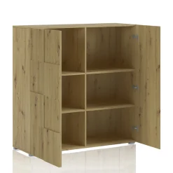 Viadurini Living Sideboards-Wohnzimmer-Sideboard mit 2 Flügeltüren in Eichenoptik – Natrium