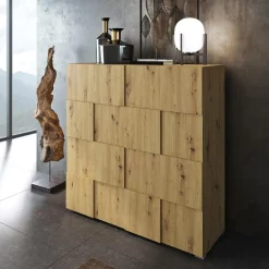 Viadurini Living Sideboards-Wohnzimmer-Sideboard mit 2 Flügeltüren in Eichenoptik – Natrium
