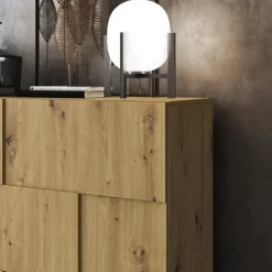 Viadurini Living Sideboards-Wohnzimmer-Sideboard mit 2 Flügeltüren in Eichenoptik – Natrium