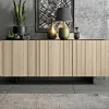 Viadurini Living Sideboards-Wohnzimmer-Sideboard mit 3 Türen in Sand-Finish, hergestellt in Italien – Jan