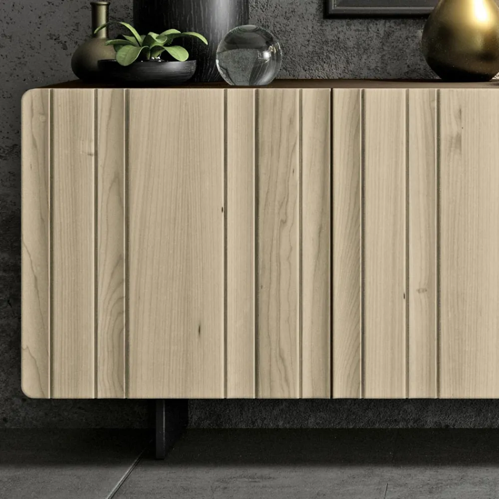 Viadurini Living Sideboards-Wohnzimmer-Sideboard mit 3 Türen in Sand-Finish, hergestellt in Italien – Jan
