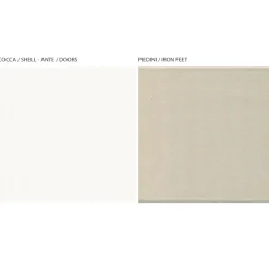 Viadurini Living Sideboards-Wohnzimmer-Sideboard mit 4 Türen in Weiß und Canaletto-Finish, hergestellt in Italien – Any