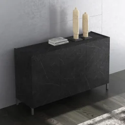 Viadurini Living Sideboards-Wohnzimmer-Sideboard mit Melamin-Marmor-Finish, hergestellt in Italien – Zink