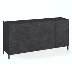 Viadurini Living Sideboards-Wohnzimmer-Sideboard mit Melamin-Marmor-Finish, hergestellt in Italien – Zink