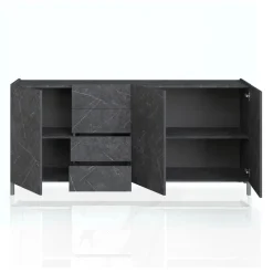 Viadurini Living Sideboards-Wohnzimmer-Sideboard mit Melamin-Marmor-Finish, hergestellt in Italien – Zink