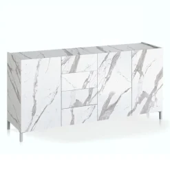 Viadurini Living Sideboards-Wohnzimmer-Sideboard mit Melamin-Marmor-Finish, hergestellt in Italien – Zink