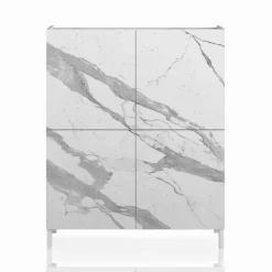 Viadurini Living Anrichte-Wohnzimmer-Sideboard mit Melamin-Marmor-Finish, hergestellt in Italien – Zink