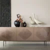 Viadurini Living Sideboards-Wohnzimmer-Sideboard mit passenden Glaseinsätzen, hergestellt in Italien – Palma