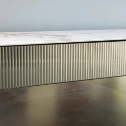 Viadurini Living Sideboards-Wohnzimmer-Sideboard mit Stahlgestell und Melaminstruktur - Adriel