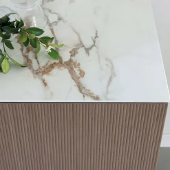 Viadurini Living Sideboards-Wohnzimmer-Sideboard mit Stahlgestell und Melaminstruktur - Adriel