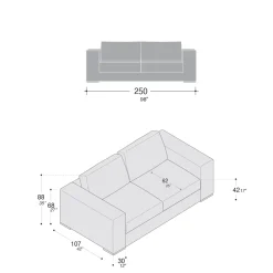 Viadurini Living Moderne Sofas-Wohnzimmersofa aus Holz, Polyurethan und Metall Made in Italy - Sparkling