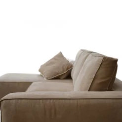 Viadurini Living Moderne Sofas-Wohnzimmersofa mit Halbinsel aus Tortora-Stoff Made in Italy - Burgund