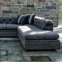 Viadurini Living Moderne Sofas-Wohnzimmersofa mit verstellbarer Kopfstütze und Halbinsel - Unleashed