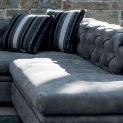 Viadurini Living Moderne Sofas-Wohnzimmersofa mit verstellbarer Kopfstütze und Halbinsel - Unleashed