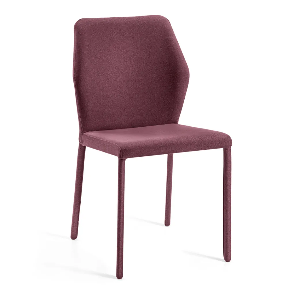 Viadurini Living Design Stühle-Wohnzimmerstuhl aus burgunderfarbenem Stoff, hergestellt in Italien – Fiocco