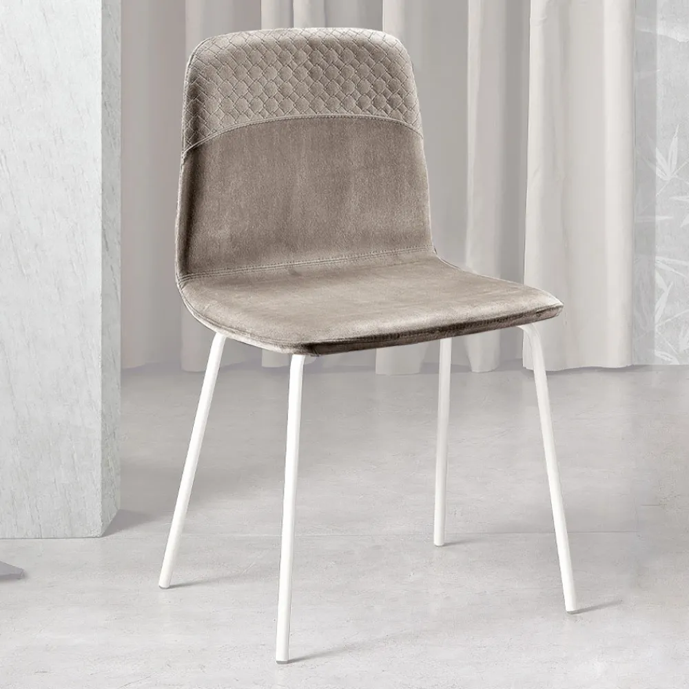 Viadurini Living Moderne Stühle-Wohnzimmerstuhl aus farbigem Samt, modernes und elegantes Design – Bizet