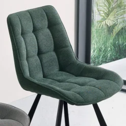 Viadurini Living Moderne Stühle-Wohnzimmerstuhl aus gepolstertem Stoff und lackiertem Metall 4 Stück - Raggia