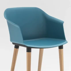 Viadurini Living Design Stühle-Wohnzimmerstuhl aus Holz und Polypropylen Made in Italy, 4 Stück - Marbella