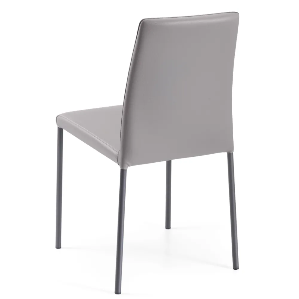 Viadurini Living Design Stühle-Wohnzimmerstuhl aus Öko-Leder und Stahl, hergestellt in Italien – Cucciolo