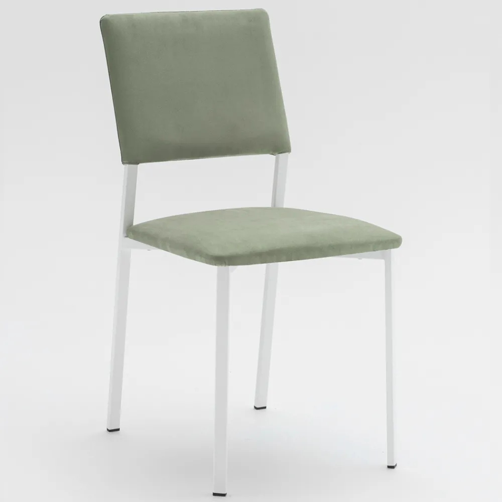 Viadurini Living Design Stühle-Wohnzimmerstuhl aus Metall und Mikrofasersitz Made in Italy, 2 Stück - Fabiola