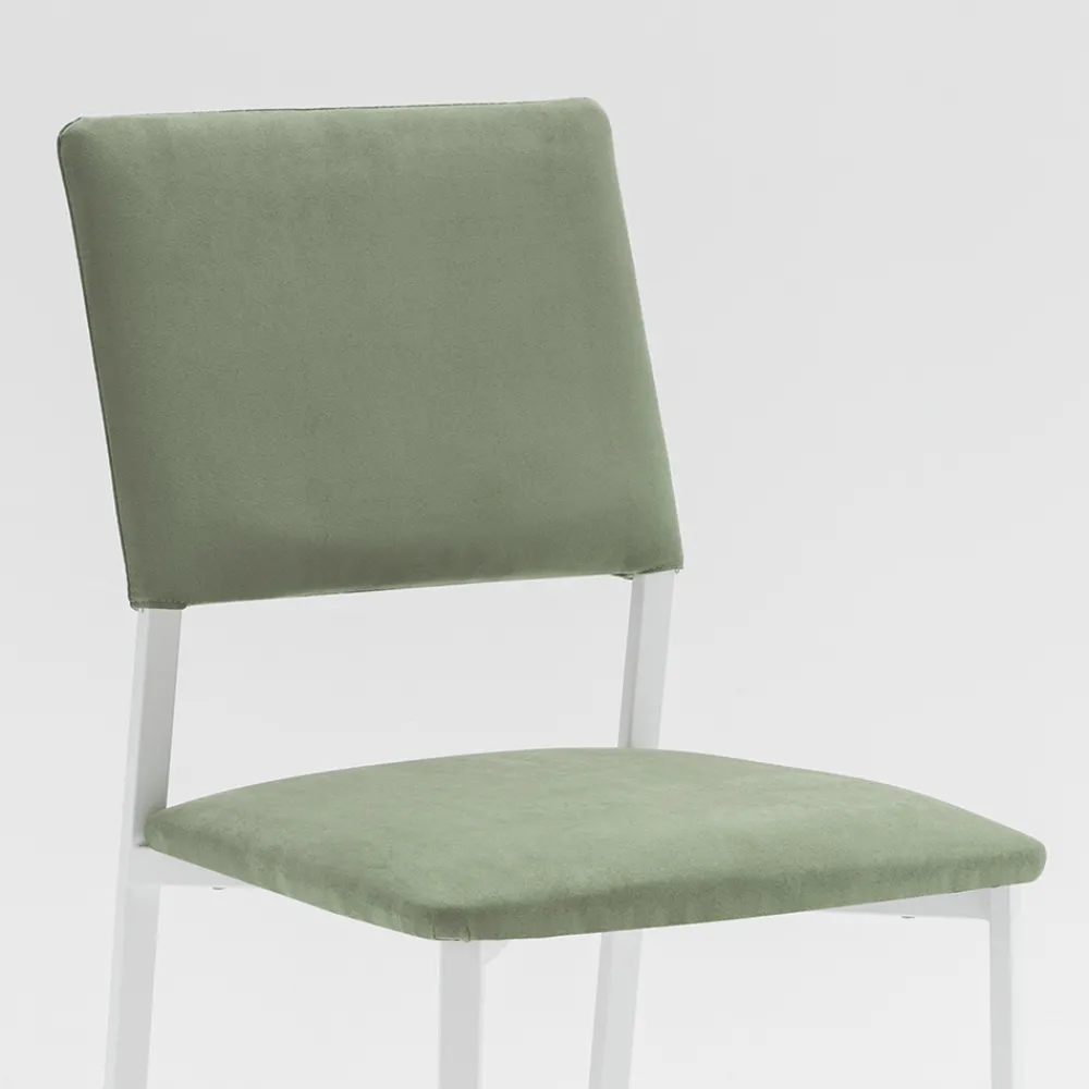 Viadurini Living Design Stühle-Wohnzimmerstuhl aus Metall und Mikrofasersitz Made in Italy, 2 Stück - Fabiola