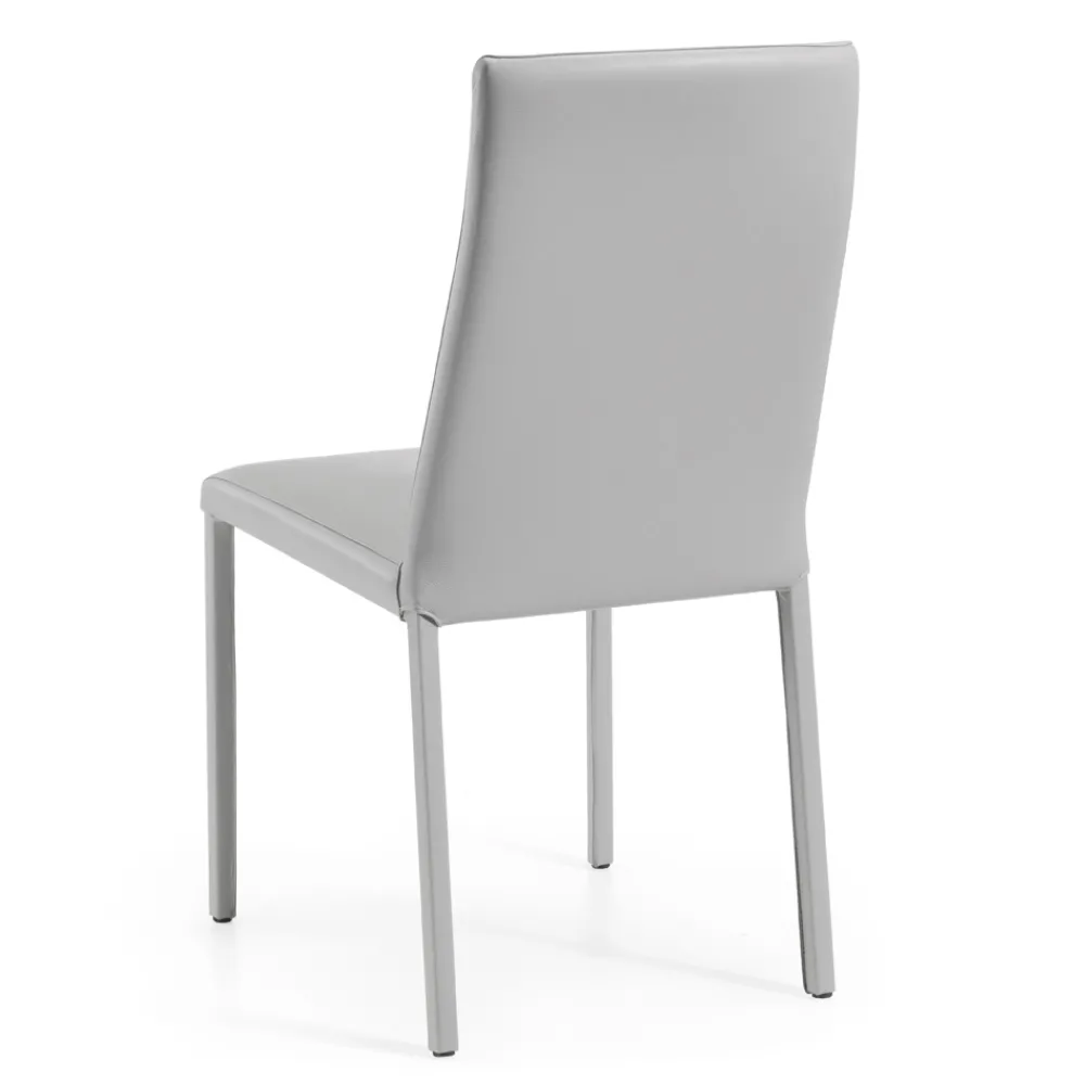 Viadurini Living Design Stühle-Wohnzimmerstuhl aus perlfarbenem Leder, hergestellt in Italien – Garten