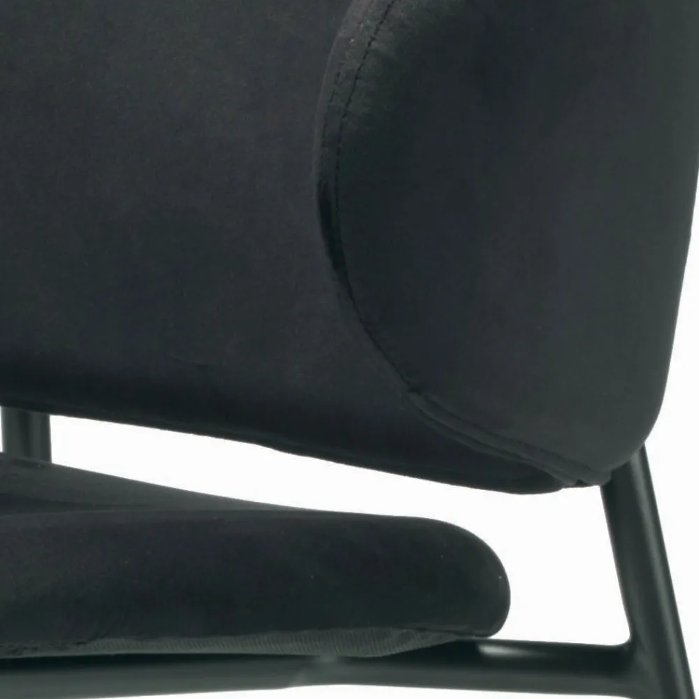 Viadurini Living Design Stühle-Wohnzimmerstuhl aus Stahl und Samt, hergestellt in Italien – Foggia