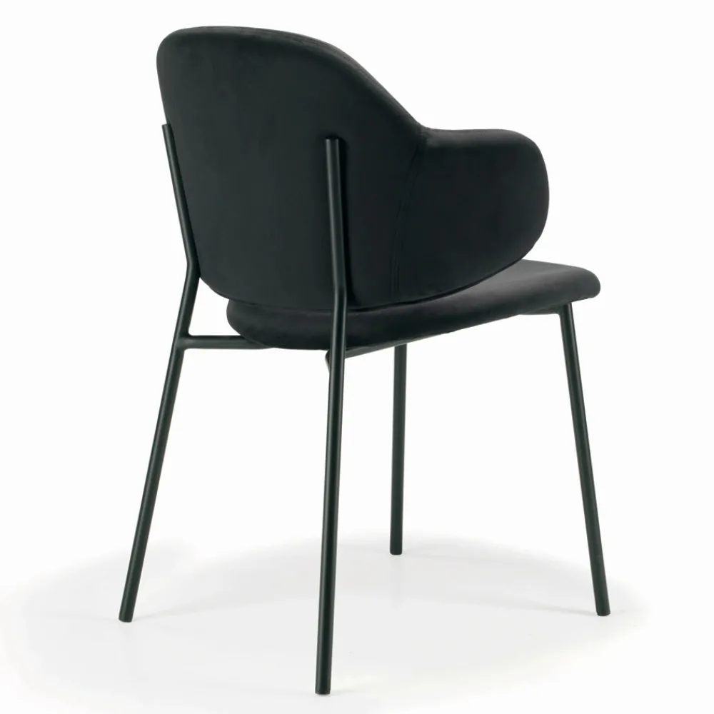 Viadurini Living Design Stühle-Wohnzimmerstuhl aus Stahl und Samt, hergestellt in Italien – Foggia