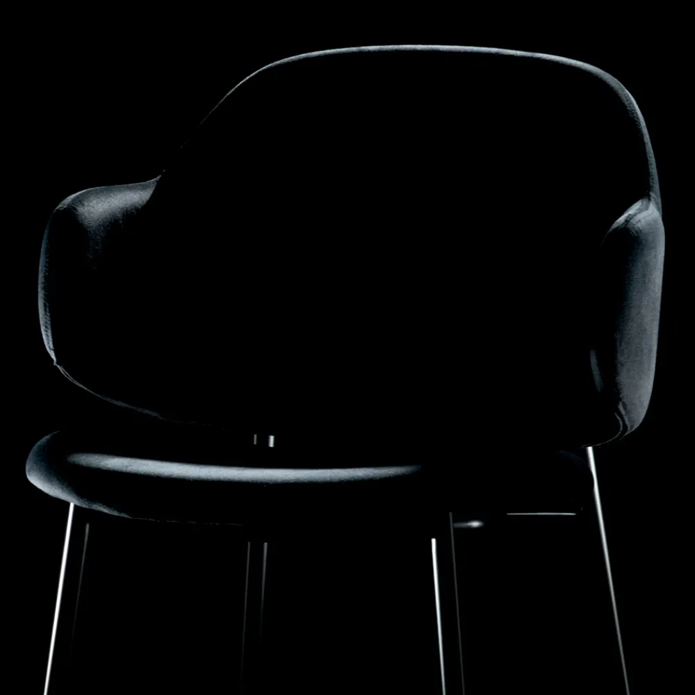 Viadurini Living Design Stühle-Wohnzimmerstuhl aus Stahl und Samt, hergestellt in Italien – Foggia